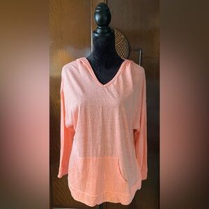 Soft Neon Coral women’s pullover top … 🪸 🧡 🍊